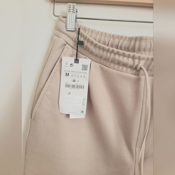 Mens zara beige/tan shorts - Picture 2 of 4